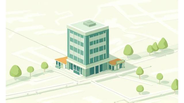 京都の和風健康食品のオフィスの周辺地図のイラスト